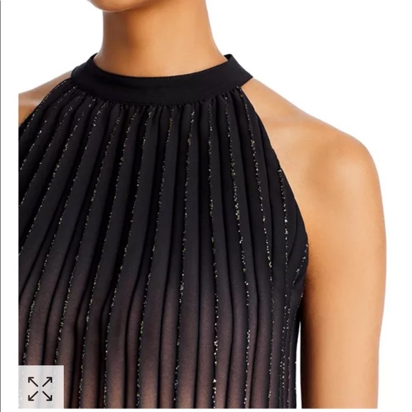 NWT T Tahari Pleated Halter size XS - Picture 4 of 8